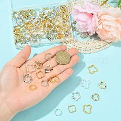 100Pcs 10 Styles Alloy Bead Frame&nbsp;FIND-FS0004-92