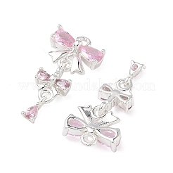 Brass Micro Pave Cubic Zirconia Pendants&nbsp;KK-C115-09S-01