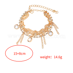 Iron Zinc Alloy Tassel Multi-Strand Bracelets for Women&nbsp;NI2300-8