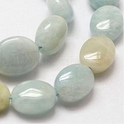 Oval Natural Aquamarine Bead Strands&nbsp;G-O139-02C