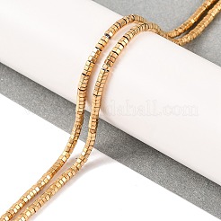 Electroplated Synthetic Non-magnetic Hematite Beads Strands&nbsp;G-H027-F01-01