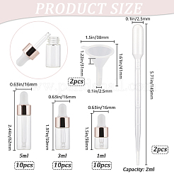 Empty Glass Dropper Bottles&nbsp;AJEW-GF0009-80A