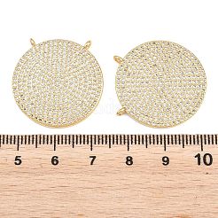 Brass Pave Clear Cubic Zirconia Pendants&nbsp;KK-L275-44G-02