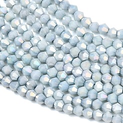 Electroplate Bicone Glass Beads Strands&nbsp;GL-T021-2.5x3mm-16-16