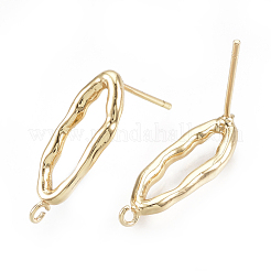 Brass Stud Earring Findings&nbsp;KK-S348-105