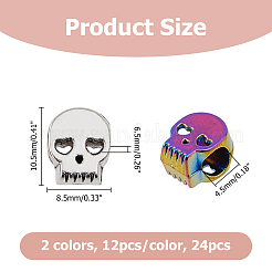 24Pcs 2 Colors Alloy European Beads&nbsp;FIND-HS0001-72