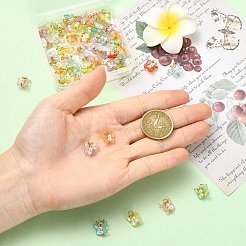 50Pcs Transparent Acrylic with ABS Plastic Pearl Charms&nbsp;PALLOY-CJ00181