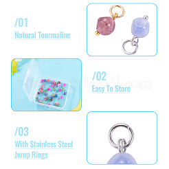 30Pcs 3 Styles Natural Colorful Tourmaline Dice Charms&nbsp;PALLOY-TA00370