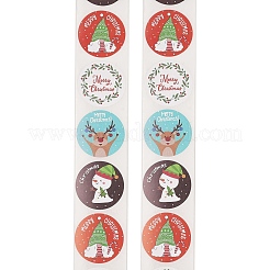 500Pcs Christmas Theme Round Stickers&nbsp;AJEW-S090-04D