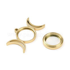 Ion Plating(IP) 304 Stainless Stee Locket Pendants&nbsp;STAS-S132-14G-01