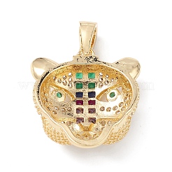 Brass Micro Pave Cubic Zirconia Pendants&nbsp;KK-M240-06G