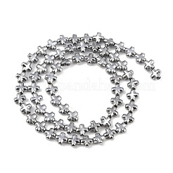 Electroplated Synthetic Non-magnetic Hematite Beads Strands&nbsp;G-K375-E03-01