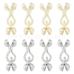 4Pcs Locking Double Brass Bead Tips&nbsp;KK-YW0004-62P