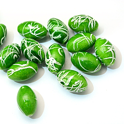 Spray Painted Drawbench Acrylic Beads&nbsp;ACRP-S659-10x14mm-M