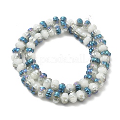 Half Rainbow Plated Electroplate Glass Beads&nbsp;GLAA-G106-02A-HR01