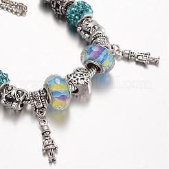 Alloy Rhinestone Bead European Bracelets&nbsp;BJEW-L602-18