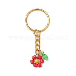 Transparent Acrylic Leaf Charms Keychains&nbsp;KEYC-JKC00954