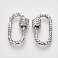 Brass Screw Carabiner Lock Charms&nbsp;KK-T047-02P
