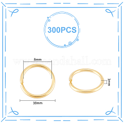 300Pcs 304 Stainless Steel Open Jump Rings&nbsp;STAS-UN0058-56G-04