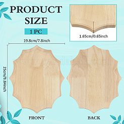 Unfinished Rubber Wood Timber Board&nbsp;WOOD-WH0131-32B