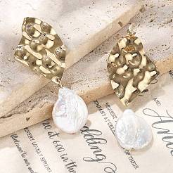 304 Stainless Steel Dangle Stud Earrings&nbsp;EJEW-F354-02G