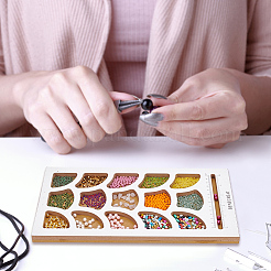 Wood Bead Design Board&nbsp;TOOL-WH0052-07