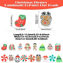 200Pcs Christmas Themes Handmade Polymer Clay Beads&nbsp;CLAY-CJ0001-95