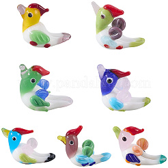 7Pcs 7 Colors Handmade Lampwork Beads&nbsp;LAMP-PA0001-84
