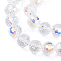 Transparent Electroplate Glass Beads Strands&nbsp;EGLA-TAC0006-05D