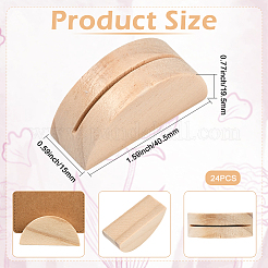24Pcs Pine Wood Name Card Holder&nbsp;DJEW-SP0001-21A-02