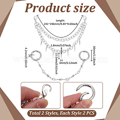 2Pcs Aluminum Boot Strap Chains&nbsp;HJEW-UN00118