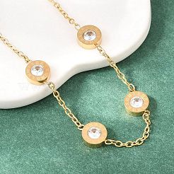 304 Stainless Steel Pave Rhinestone Link Bracelets&nbsp;SA-D001-04B-G