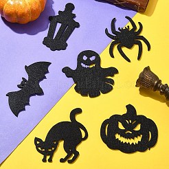 30Pcs 6 Styles Wool Felt Pumpkin Jack-O'-Lantern Party Decorations&nbsp;AJEW-YW0001-24