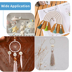 60Pcs 6 Styles Unfinished Natural Wood Printed Beads&nbsp;WOOD-GL0001-13A