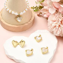 5Pcs Natural Shell Locket Pendants&nbsp;KK-SZ0006-51