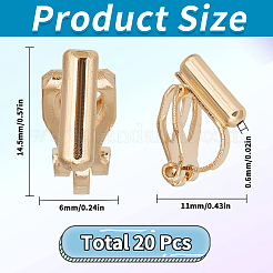20Pcs Brass Clip-on Earring Findings&nbsp;KK-SC0004-81KCG