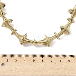 304 Stainless Steel Irregular Twisted Chain Spiral Bib Necklaces for Women&nbsp;NJEW-B127-01G-01