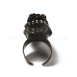 Natural Tourmaline Irregular Nugget Open Cuff Rings&nbsp;RJEW-F132-01AS