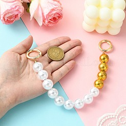 Plastic Imitation Pearl Bead Bag Extension Chains&nbsp;FIND-CJ00003