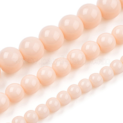 Opaque Solid Color Glass Beads Strands&nbsp;X-GLAA-T032-P8mm-09