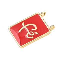 Brass Enamel Pendants&nbsp;KK-L251-01G-A01