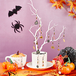 Halloween Theme Alloy Enamel Pendant Decorations&nbsp;HJEW-AB00251