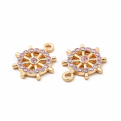 Rack Plating Eco-friendly Alloy Rhinestone Pendants&nbsp;FIND-A025-01G-02