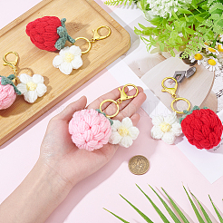 4Pcs 2 Style Handmade Cotton Keychains&nbsp;KEYC-PH01612