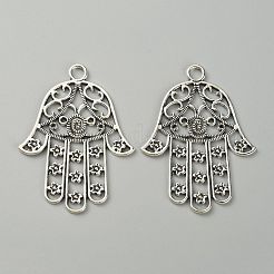 Tibetan Style Big Pendants&nbsp;TIBEP-WH0001-02AS