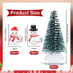 40Pcs 3 Styles Christmas Resin Display Decoration&nbsp;DJEW-OC0003-89