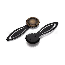 Alloy & Iron Bookmark Cabochon Settings&nbsp;PALLOY-N184-06AB