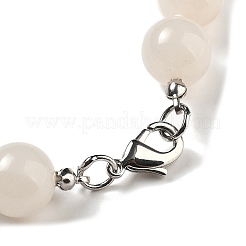 14mm Round Natural White Jade Beaded Necklaces&nbsp;NJEW-F327-02C-05