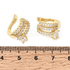 Brass Micro Pave Cubic Zirconia Cuff Earrings for Women&nbsp;CU-CBAE7DF-18G
