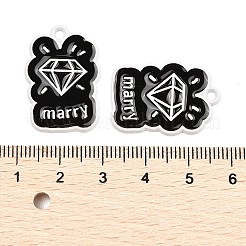 Spray Painted Alloy Pendants&nbsp;PALLOY-R451-01